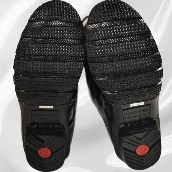 Hunter Tall High Gloss Black All Weather Rain Boot Size 6 - Picture 10 of 11